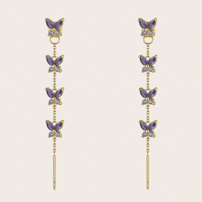 Orecchini Cascata Fairy ORO viola