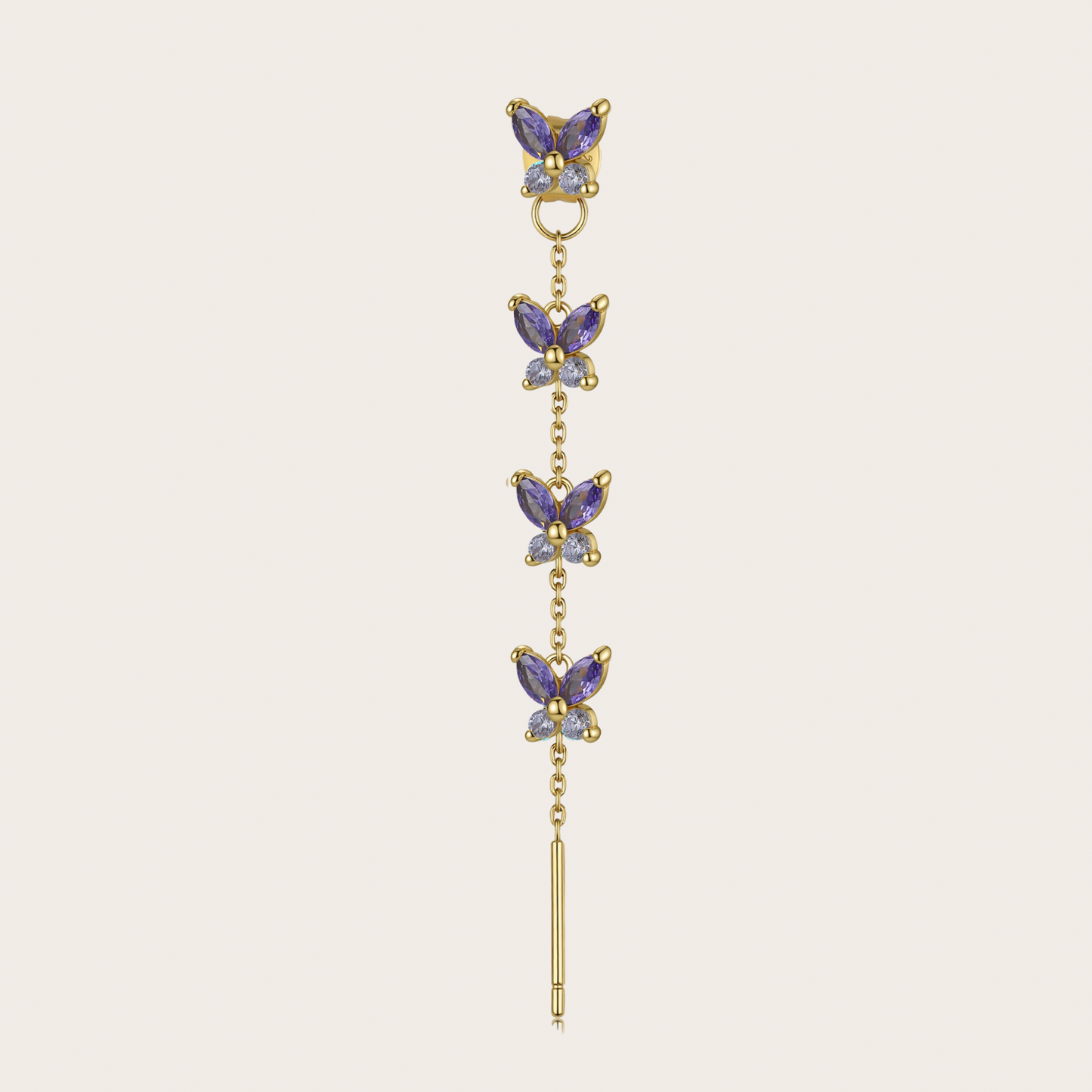 Orecchini Cascata Fairy ORO viola