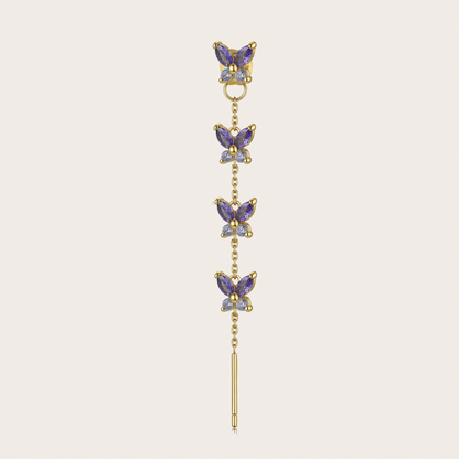 Orecchini Cascata Fairy ORO viola