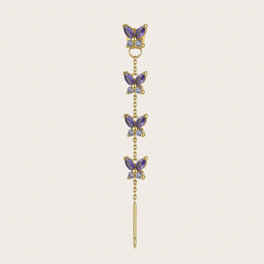 Orecchini Cascata Fairy ORO viola