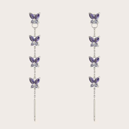 Orecchini Cascata Fairy ARGENTO viola