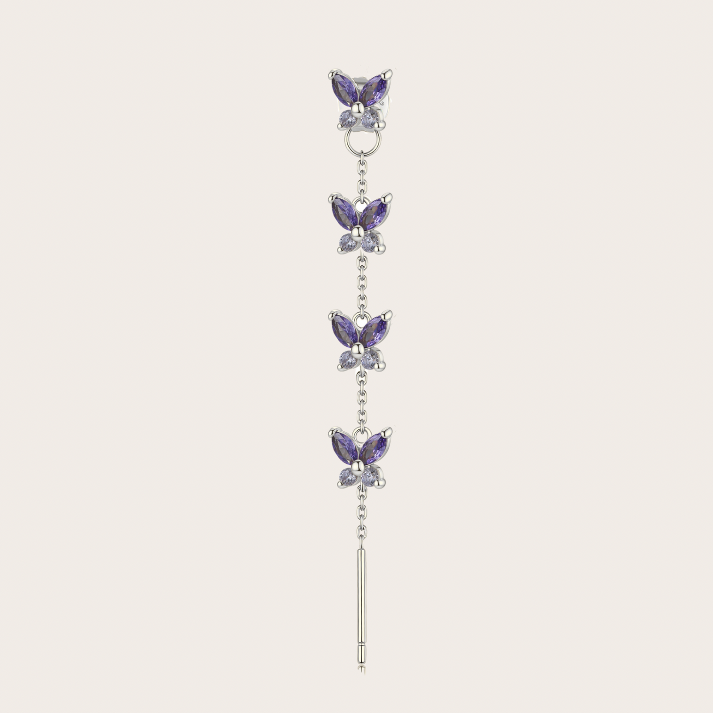 Orecchini Cascata Fairy ARGENTO viola