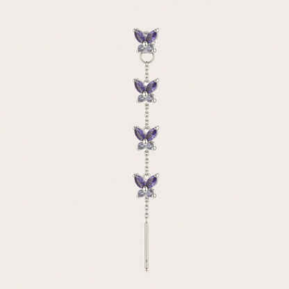 Orecchini Cascata Fairy ARGENTO viola