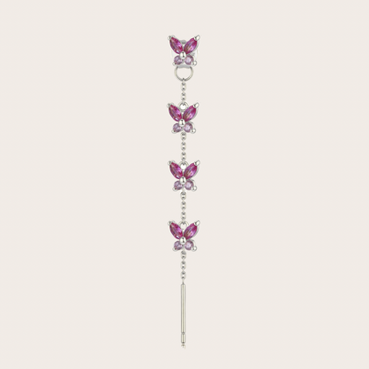 Orecchini Cascata Fairy ARGENTO fucsia