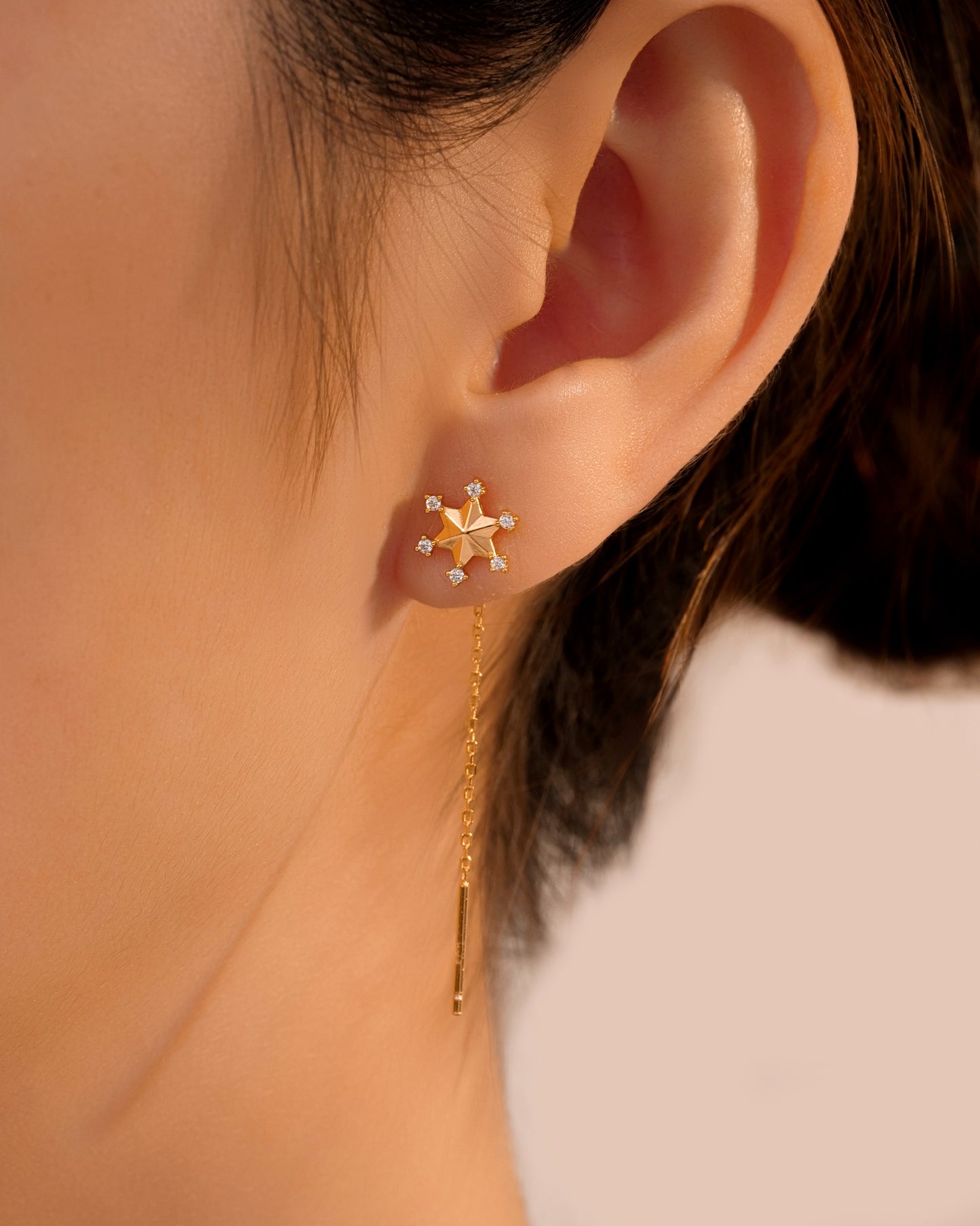 Orecchini catenina Snowy ARGENTO