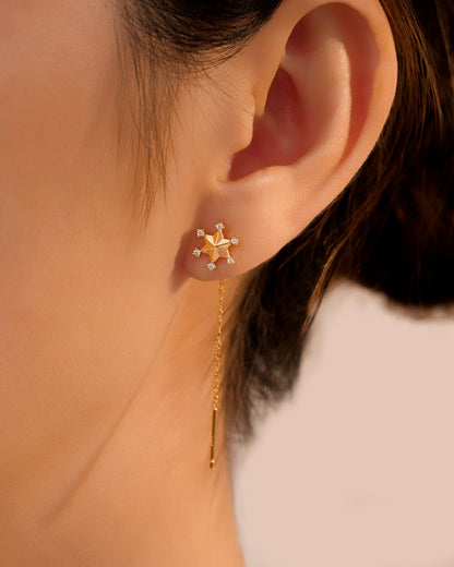 Orecchini catenina Snowy ARGENTO