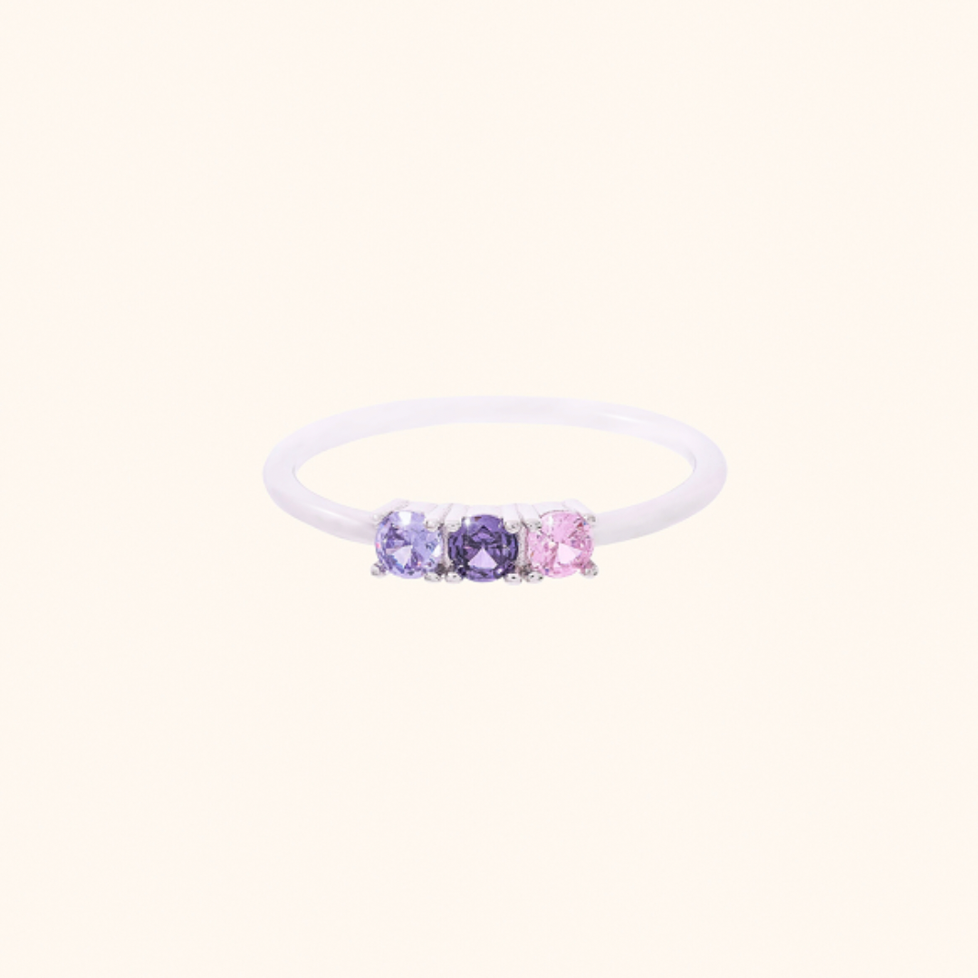 Anello Dreamy ARGENTO rosa, viola, lilla (PREORDINE)