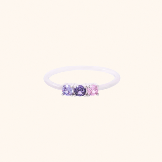 Anello Dreamy ARGENTO rosa, viola, lilla (PREORDINE)